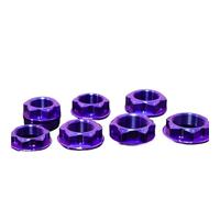 Compatible con tuerca de yugo de titanio RTAMO Gr5 M22 M24 M25 M30, sujetador CNC for motocicleta y bicicleta, 1 unidad(Purple,M22X1.0P)