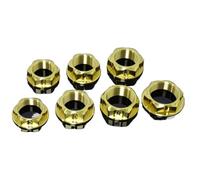Compatible con tuerca de yugo de titanio RTAMO Gr5 M22 M24 M25 M30, sujetador CNC for motocicleta y bicicleta, 1 unidad(Gold,M22X1.0P)