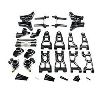 Compatible Con UD1201 UD1202 1/12 Coche RC Piezas Accesorios Copas De Dirección Metálicas, Suspensión Delantera Y Trasera Kit De Brazos De Suspensión Y Amortiguadores Accesorios coches RC(Black)