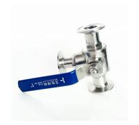 Compatible con válvula de bola de 32 mm de diámetro exterior x 3,8 cm con triple abrazadera SUS 304 de acero inoxidable para cerveza casera