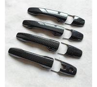 Compatible con Vios para Yaris para Ativ Sedan AC100 2023 2024 2025, cubierta de manija de puerta de automóvil, piezas de plástico de imitación de fibra de carbono (estilo 1) (estilo 2)