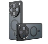 Compatible con Vivo X200 Pro Mini Carcasas,Compatible con MagSafe,Compatible con Vivo X200 Pro Mini 5G V2419A V2405DA Funda magnética antichoque incorporada para teléfono móvil Black