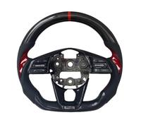 Compatible con volante de coche de fibra de carbono Real personalizado con cuero KIA Forte GT GT-Line(C) Leather Sides)