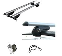 Compatible con Volkswagen Sharan 2013. Baca Coche, Barras Portaequipajes para Techo de 135 cm. Barra de Aluminio con Railing no Fijadas Completamente al Techo.