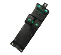 Compatible con VW para BORA para GOLF mk4 para PASSAT 1997-2005 Embellecedor del panel de control del interruptor de la ventana del automóvil, color negro Interruptor Mando Elevalunas(Green)
