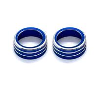 Compatible Con VW Para Golf MK7 Para Beetle Para Passat 2 Piezas Cubiertas Decorativas Perilla De Volumen Panel De Navegación De Coche Accesorios Interior Coche(Blue)