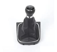 Compatible Con VW Para Rabbit Para Golf 5 Para Jetta MK5 2004 2005 2006 2007 2008 2009 2010 Perilla De Cambio De Marchas De 5 Y 6 Velocidades Con Funda De Collarín(6 Speed Black Line)