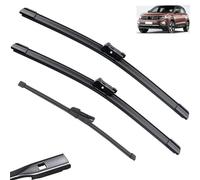 Compatible con VW T-Cross T Cross 2018-2023 limpiaparabrisas trasero delantero de coche limpiaparabrisas de goma suave parabrisas automático 26 "18" 10"(3 wipers)