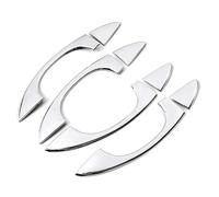 Compatible con VW T-ROC para Atlas para Teramont 2017-2021 de fibra de carbono cromada para manija de puerta, calcomanía de protección de repuesto (estilo 1) (estilo 2)