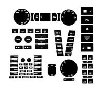 Compatible con VW Touareg 2004 2009, Kit de reparación de botón de Interruptor de Pieza de Consola Central de Coche, Pegatina Adhesiva for Arreglar, antiarañazos, Feo y Descolorido