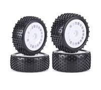 Compatible Con Wltoys 104001 Para Tamiya Para TT-02B DT-02 1/10 RC Car Off Road Para Rally Para Carreras Llantas Piezas 4 Piezas Neumáticos De 88 Mm Rueda Neumático Neumático de coche RC(White)