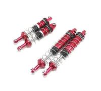 Compatible con WLtoys 12428 12423 1/12 RC Car Crawler Upgrade Part Amortiguador Delantero Y Trasero Relleno De Aceite De Metal Amortiguador RC(Red)