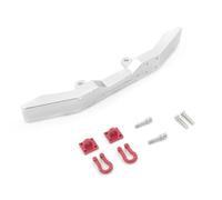 Compatible Con WPL B14 B24 B16 B36 Q60 Q61 Q62 1/16 RC, Piezas Modificación De Actualización De Coche, Accesorios, Parachoques Delantero De Metal Con Gancho De Remolque Accesorios coches RC(Silver)