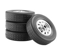 Compatible con WPL D12 1/10 RC Camión Coche DIY Actualización De Repuestos Accesorios De Reemplazo 4 Piezas Rueda Neumático Neumáticos De Coche RC RC Ruedas Llantas