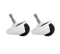 Compatible con Xiaomi, 1S 1C, S5 S50 S6 S60 S5Max S6Maxv. | Rueda delantera de ruedas, piezas de rueda antivibración estables al vacío robótica(2psc white)