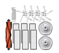 Compatible con XiaoMi Dreame Bot W10 Robot autolimpiante Aspirador y trapeador Cepillo principal/lateral Filtro HEPA Almohadilla for trapeador Caja de polvo Piezas de aspiradora(Grey)