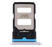 Compatible con Xiaomi Mi 10T 5G / MI 10T PRO 5G / Redmi K30S Try Tray Bandeja Alojamiento Porta Tarjeta Dual SIM Card NANO Sim 1 + Ranura SIM 2 trineo lector de tarjetas lector de tarjetas (Silver)