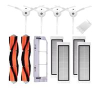 Compatible con Xiaomi Mi Robot 1 1S Compatible con Roborock E3 S4 S4 Max S5 Reemplazo del cepillo lateral principal de la aspiradora(Set-12PCS)