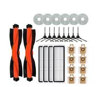 Compatible con Xiaomi Robot Aspirador X20 MAX / D109GL Piezas Accesorios Cepillo Principal Cepillo Lateral Filtro HEPA Mopa Paño Bolsa de Polvo Reemplazo(Red)