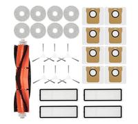 Compatible con Xiaomi Robot Vacuum X20 + / X20 Plus, accesorios de paño para trapeador, cepillo lateral principal, piezas de repuesto de filtro HEPA (juego C, 27 piezas)