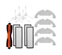 Compatible con XMI Robot Vacuum X10 Aspiradora Robótica filtro Hepa paño de mopa trapos bolsas de polvo piezas de cepillo lateral de rodillo de repuesto(Set16)