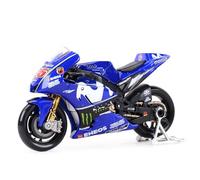 Compatible Con Yamaha, 2018 Factory Racing Team YZR M1# 21# 25 1:18 Modelo De Motocicleta Metal Die Casting Vehículo Colección Adornos Regalo Coche Simulado(Blue)