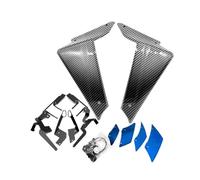 Compatible con Yamaha MT-09 FZ-09 2021-2023, alerones Laterales aerodinámicos de Carga aerodinámica for Motocicletas Deportivas, Piezas SP(Carbon Look-Blue)