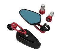 Compatible Con Yamaha Para XMAX250 Para XMAX300 125 400 Espejos Finales Del Manillar De La Motocicleta Izquierda Y Derecha Espejos Retrovisores Moto(Red)