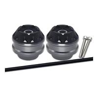 Compatible Con Yamaha Para YZF-R3 2015-2024 Para YZF-R25 2014-2024 Eje Rueda Delantera Trasera De Motocicleta Horquilla Tapa Deslizante Almohadilla Protectora Rueda Moto Eje Slider Protección(Metallic