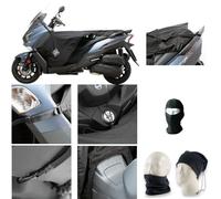 Compatible con Zontes 350D/350E Cubrepiernas cubrepiernas cubrepiernas Termoscud genérico para scooter sin estribo/reposapiés plano, impermeable térmico con funda y pechera incluidos