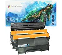 Compatible DR2200 Tambor & 2X TN2220 Tóner para Brother DCP-7055 DCP-7060D DCP-7065DN HL-2130 HL-2132 HL-2240 HL-2240D HL-2250DN HL-2270DW MFC-7360N MFC-7860DW FAX-2840 - Negro, Alta Capacidad