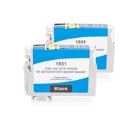 Compatible Epson C13T16314010 / C13T16314012 / T1631 Cartucho de tinta Pack de 2 Negro
