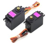 Compatible for Futaba 1/2/4 Uds MG996R 4,8-6,0 V Servo de engranaje de Metal Digital for 1/8 1/10 RC coche helicóptero Arduino DIY(MG996R 360 2PCS)
