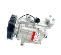 Compatible for Nissan, MARCH III MICRA K12 16V NOTA E11 1.4 1.6 Ac Compresor 92600AX80A 92600AX80B 92600AX800 92600AX84B DKV08, Compresor De Aire Acondicionado Automático(4pk-4 grooves pulley)
