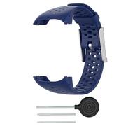 Compatible for Polar M400 M430 GPS Running M 400 300 Correa de pulsera transpirable de silicona suave Reloj inteligente Correa de reloj Reemplazo de pulsera ( Color : Deep blue , Size : For Polar M400