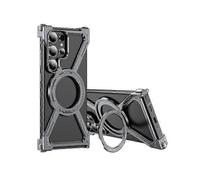 Compatible for Samsung Galaxy S24 Ultra Magnetic Case Military Grade Anti Drop Rotating Kickstand Titanium Alloy Bumper Phone Cove