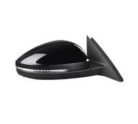 Compatible For VW Jetta MK7 2019 2020 2021 Car 6 Wires Rearview Mirror Assembly Auto Electric Lens Adjustment Heating Turn Signal Light(Black-Right)