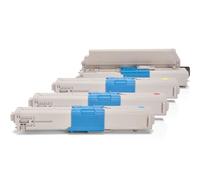 Compatible OKI 44973536 - 44973533 / C321 Toner Pack Ahorro (Negro, Cian, Magenta, Amarillo)