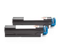 Compatible OKI 45807106 Toner Pack de 2 (Negro)