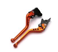 Compatible Palancas De Embrague De Freno De Motocicleta Ajustables Para Honda CB-1 CB400F 1989-1991 1990 VFR400 NC30 1989-1992 1990 1991 CNC(Orange)