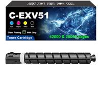 Compatible para Canon C-EXV 51 Cartucho De Tóner Alto Rendimiento para ImageRUNNER Advance C5535 C5535i C5540i C5550i C5560i C5540 C5550 C5560 Impresora Black 1-Pack