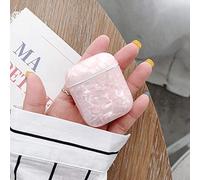 Compatible para Funda AirPods 1& 2, Funda para Airpods,Airpods 2 Case Funda Purpurina Glitter 3D Mármol Design Silicona Funda Anti-Rasguño Antigolpes Cubierta Cover Case para Chica Hombre,Rosado