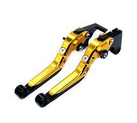 Compatible Para Yamaha FORCE155 FUERZA 155 2017 2018 2019 Empuñaduras De Motocicleta Manillar Manillar CNC Aluminio Palancas De Embrague De Freno Ajustables(Oro)