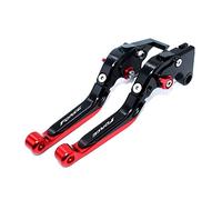 Compatible Para Yamaha FORCE155 FUERZA 155 2017 2018 2019 Empuñaduras De Motocicleta Manillar Manillar CNC Aluminio Palancas De Embrague De Freno Ajustables(Rojo)