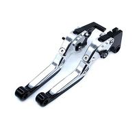 Compatible Para Yamaha FORCE155 FUERZA 155 2017 2018 2019 Empuñaduras De Motocicleta Manillar Manillar CNC Aluminio Palancas De Embrague De Freno Ajustables(Plata)