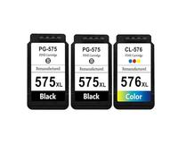 Compatible PG575 CL576 PG575XL CL576XL 575 576 XL PG-575 CL-576 Cartucho de Tinta, Compatible con Canon TS3550i TS3551i TR4750i TR4751i(2Black 1Color)
