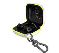 Compatible Powerbeats Pro Funda Protectora Completa Antigolpes Funda de Silicona Antideslizante para Beats Powerbeats Pro 2019 (Borde Blanco + Amarillo)