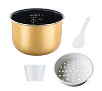 Compatible Rice Cooker Bowl Replacement 3L 4L 5L Capacity Ranges Nonstick Coating Even Heat Spread Cooking Accessory Metal Replacement Inner Pot for Rice Cooker