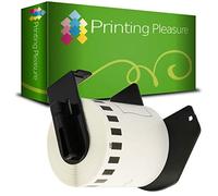 Compatible Rollo de Etiquetas DK-22251 62mm x 15.24m Cinta continua de papel Negro/Rojo sobre Blanco para Brother P-Touch QL-800, QL-810W, QL-820NWB, alta capacidad adhesiva