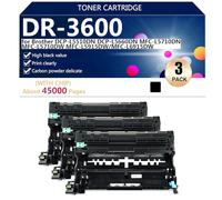 Compatible Unidad de Tambor DR-3600 de Repuesto para Brother DCP-L5510DN DCP-L5660DN MFC-L5710DN MFC-L5710DW MFC-L5915DW MFC-L6915DW Impresoras, con Alto Volumen de Impresión,Black-3 Pack
